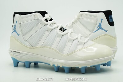 AIR JORDAN XI 11 RETRO CLEATS TD SIZE 8 WHITE BLUE COLUMBIA AO1561