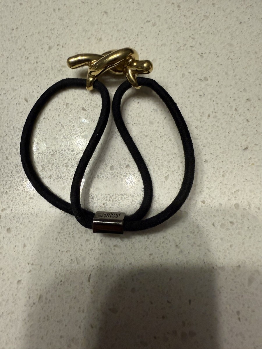 Vintage Colette Malouf Black And Grey Glass Hair Pony Holder Accessory Vintage Colette Malouf Hair Pony tail Holder Lavender  main image 3