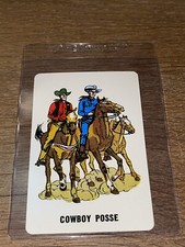 Vintage 1960 Cowboys  Indians Card Game Playing Card   Educards RARE CONDITION