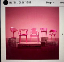 Mattel Creations Barbie x Kartell set 5 pezzi sedia dimensioni bambola Ghost Ero Venezia+