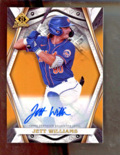 2022 Bowman Invicta /25 Jett Williams ORANGE Refractor Auto /25 Mets