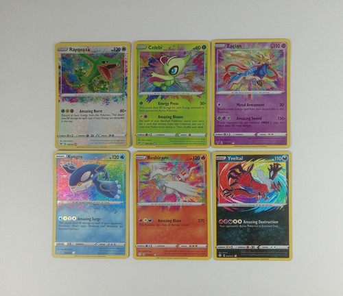 Rayquaza 138/185 Amazing Rare Pokemon TCG Celebi 009/185 Reshiram 017/072 NM