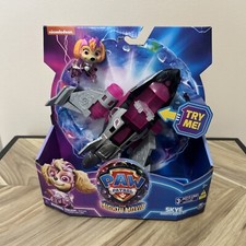 NEW Paw Patrol movie SKYE Mighty Movie jet w/ lights  sounds action figure