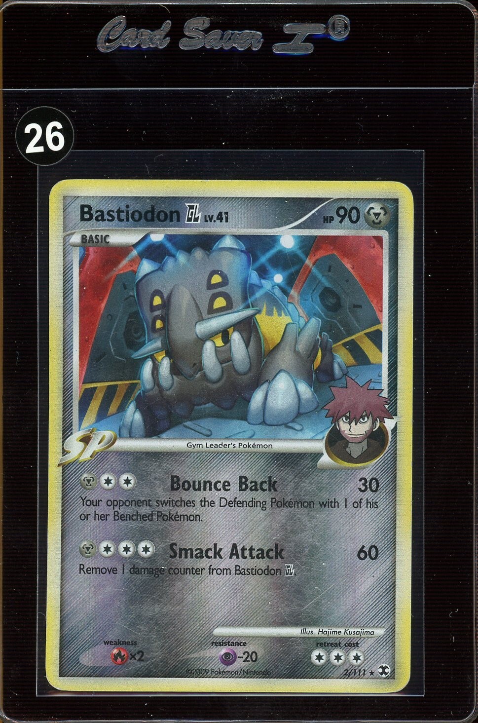 2009 Pokemon, Rising Rivals #2/111 Bastiodon GL Holo Rare MINT