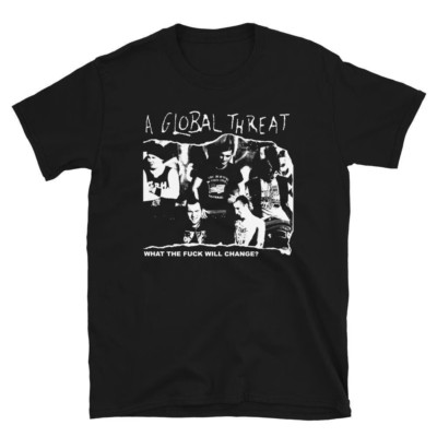 A Global Threat Band Heavy Cotton Black All Size T Shirt For Men BT277