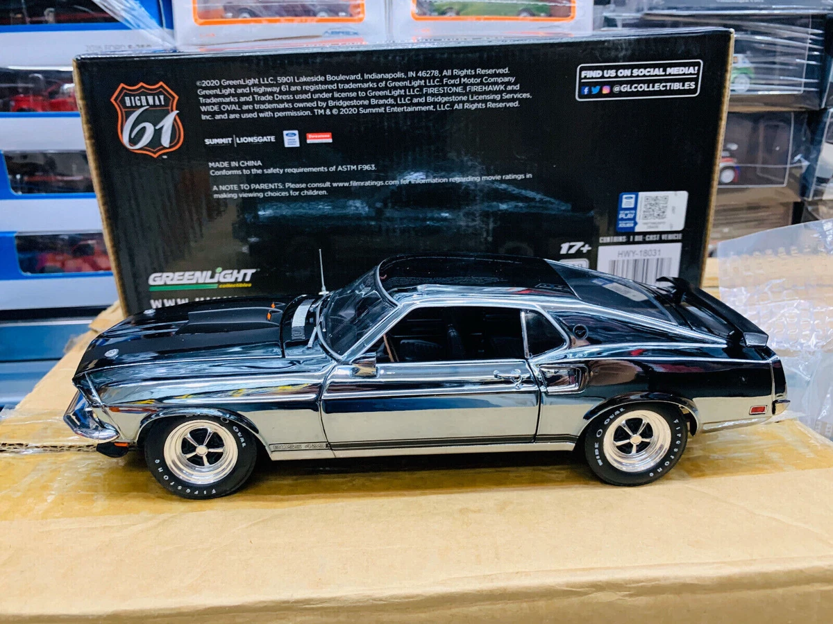 1/18 John Wick 1969 Ford Mustang Boss 429 Highway-61 Limited Model Car New Box