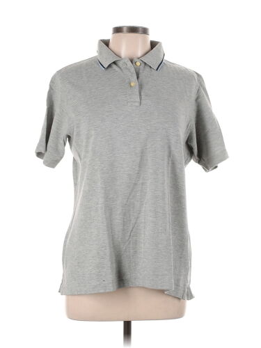 Lands' End Women Gray Short Sleeve Polo L - image 1
