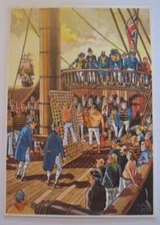 ORIANA (P&O) Steamship Menu with superb color cover!!