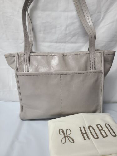 Hobo International Handbag Grey 100% Leather FREE 