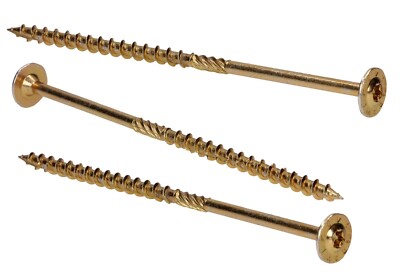 Lange WAFERKOPF TORXSCHRAUBEN selbstschneidende Holzspanplatte 5 - 8 mm gelb 80-400 mm