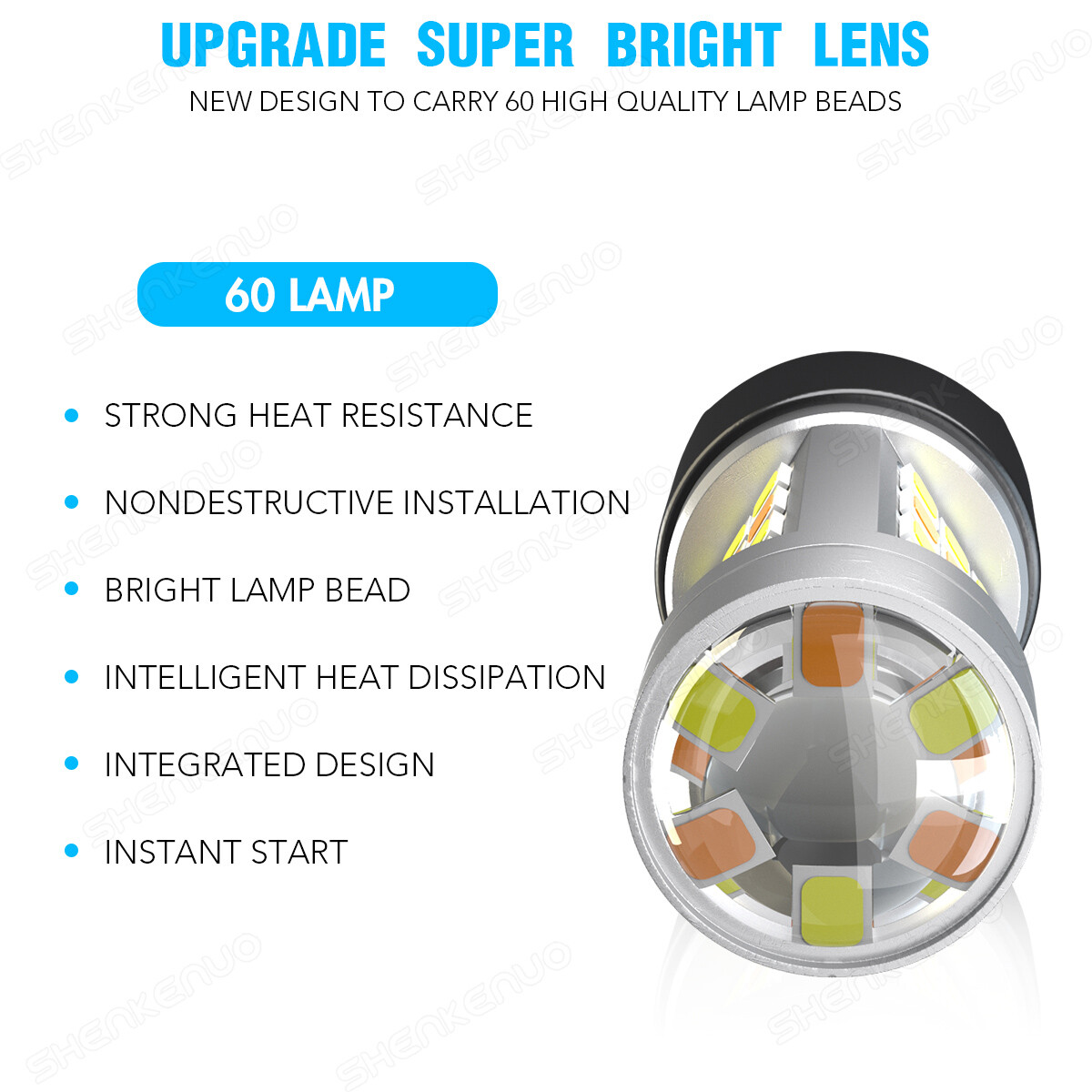 White/Amber 7743 LED Turn Signal Light Bulbs For Chevy Silverado