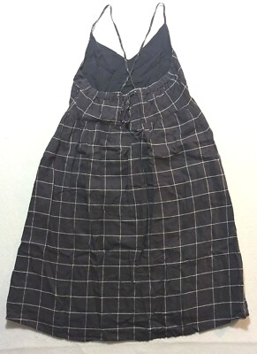 Cynthia Rowley Women's Size 12 Dress Midi Linen Plaid Windowpane Squared Black | eBay Cynthia Rowley Women's Size 12 Dress Midi Linen Plaid Windowpane Squared Black | eBay
