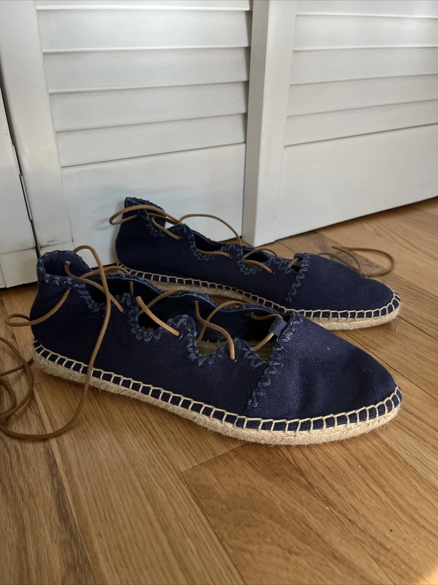 Tory burch top lace up espadrilles