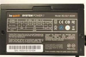 Be Quiet System Power 7 600W (BN145) ATX Netzteil 600 Watt 80+   #91973