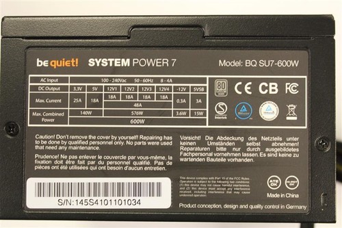 Be Quiet System Power 7 600W (BN145) ATX Netzteil 600 Watt 80+   #91973