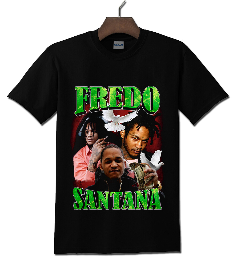 T-shirt Vintage 'Thank You Fredo Santana 1990-2018' - Noir - Tailles S à 5XL - Neuf Personnalisable