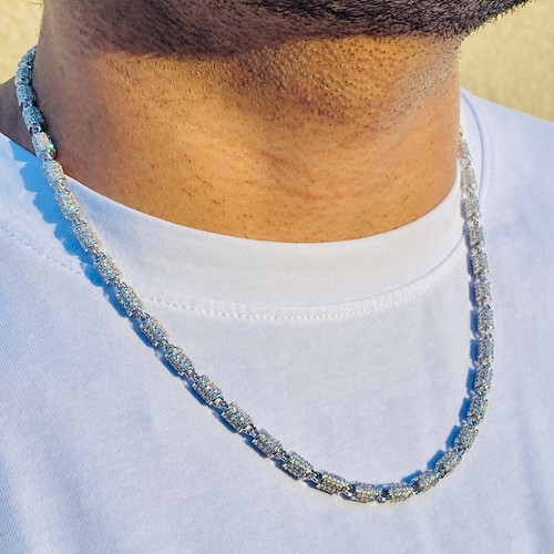 Men Barrell Tennis Chain 4.8 mm Ice Out 