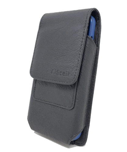Cellphone Belt Holster Leather Carrying Case Vertical Wallet Pouch w/ Card Slots - Picture 8 of 8