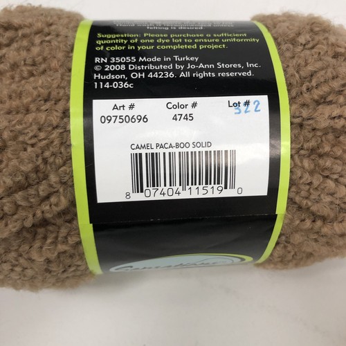 Mixed Lot of 3 New Sensations Natural PacaBoo Wool Yarn Camel & Cream Charcoal - 第 8/8 張圖片