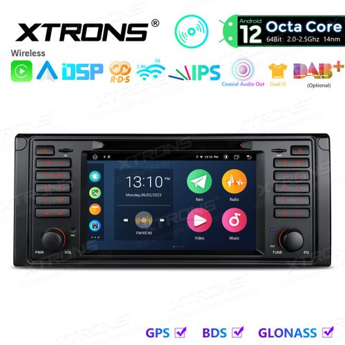 Radio de coche XTRONS 7 pulgadas Android 13.0 8 núcleos GPS Navi DVD DSP RDS para BMW E39 - Imagen 5 de 15