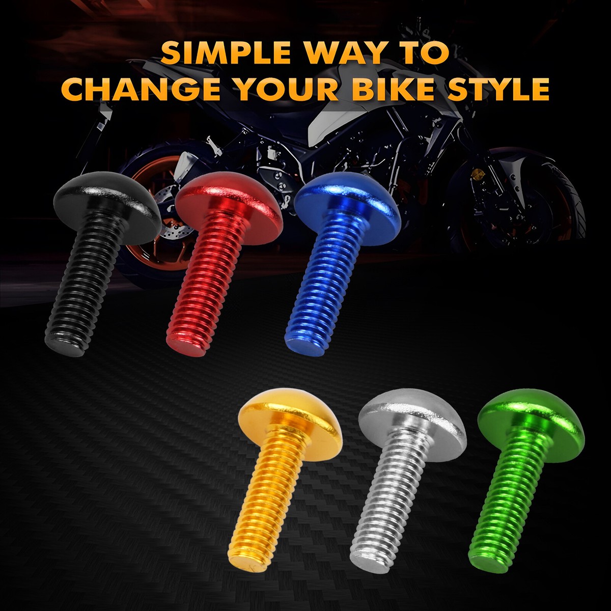Kit Bulloni Parabrezza NICECNC – M5 X 15mm Anodizzati – Per Moto Honda E Universale
