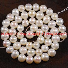 Wholesale 5 Strands 8-9MM White Freshwater Cultured Pearl Loose Beads 14.5"