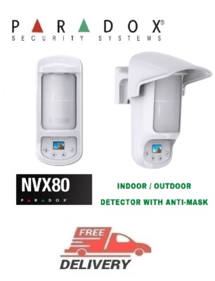 Paradox NVX80 Leistungsstarker Innen-/Außendetektor mit Antimaske