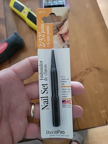 Nail Countersinking Set, 2/32-In. -697-0 Dasco Pro USA Made - 第 1/2 張圖片