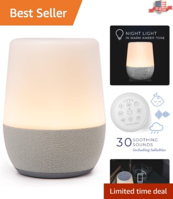 Compact Duet Sound Machine & Night Light: 30 Soothing Sounds & Wireless Speaker
