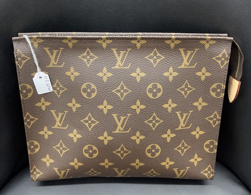 Louis Vuitton Toiletry Monogram Pouch Brown Canvas Date Serial SA2169