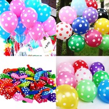 10-100 pcs X Polka Dot Birthday Party Decotations - Supplies 12" Latex Balloons