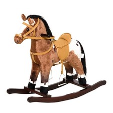Kids Plush Rocking Horse with Realistic Sounds -  Fun Ride for Ages 3 ,