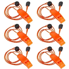 6Pcs Emergency Whistle Survival Whistles Loud Marine Safety Whistle with