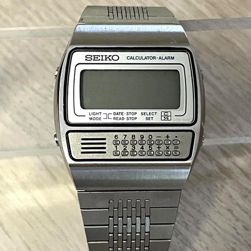 SEIKO Calculator Alarm C359-5000 Vintage Digital Men's Wristwatch - Picture 3 of 10