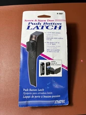 Prime-Line K-5007 Screen and Storm Door Push Button Latch Set Black