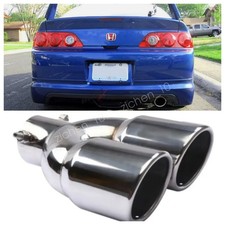Rear Car Dual Exhaust Muffler Tip Tail Pipe Steel Fits 05-06 Acura Rsx Mugen