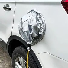 EV Charger Plug Port Cover, Waterproof Electric Car Charger Plug Cover-Sliver