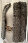 Womens Topshop Taupe Brown Faux Fur Boho Chic Vest SZ 6