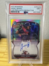 2023 Bowman - Chrome Prospect Autographs Angel Genao #CPA-AG Refractor /499 (AU,