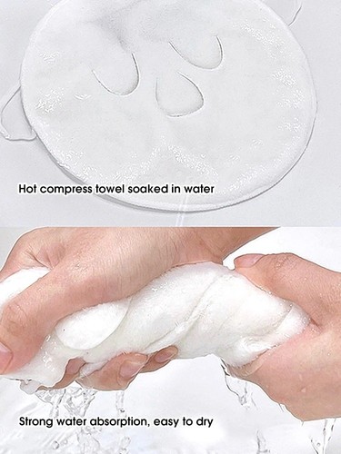 Hot Cold Compress Face Towel Soft Skin Friendly Steam Heating Wet Towel - Picture 5 of 10