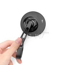 KiWAV round motorcycle bar end mirror ORBII adjustable X 1 clamp-on 7/8" 1" bar