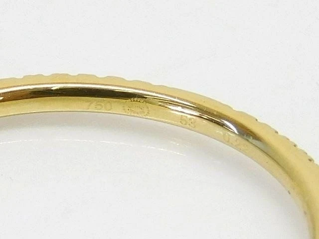 Anillo de eternidad Georg Jensen oro amarillo de 18 quilates diamantes US6,5-7 excelente estado Foto 3 de 4
