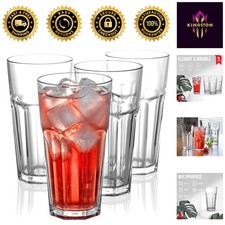Reusable 22 oz Clear Glass Tumblers - Set of 4 for Stylish Beverage Service