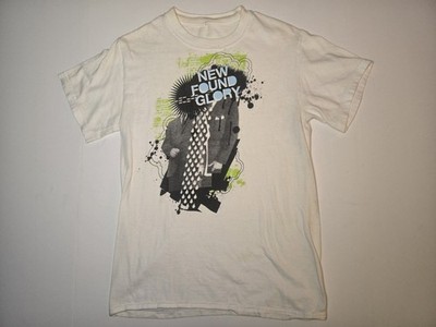 New Found Glory White Shirt No Tag SM/MD Vintage Y2K Emo Alt Pop Punk Band 2000s
