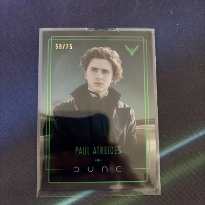 2024 Topps Dune Chrome Paul Atreides Timothée Chalamet Acrylics Green /75