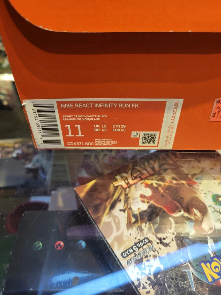 Size 11 - Nike React Infinity Run Flyknit Bright Crimson Black - Image 2 of 4