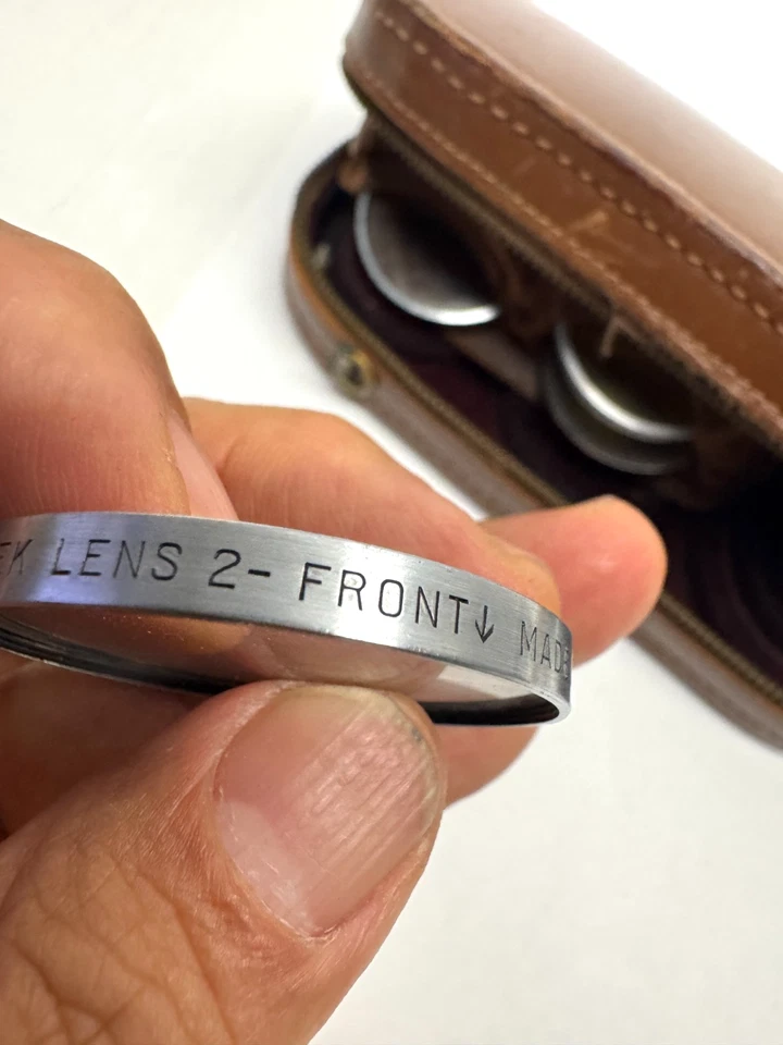 Lote de 4 lentes con estuche de cuero filtro Kodak Wratten vintage Foto 4 de 4