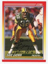 Dave Brown-Signed 1990 Score #229 Trading Card (Packers)