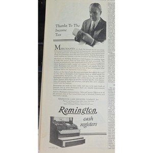 1927 Print Ad: Remington Cash Register Antique Mechanical Cash Registers