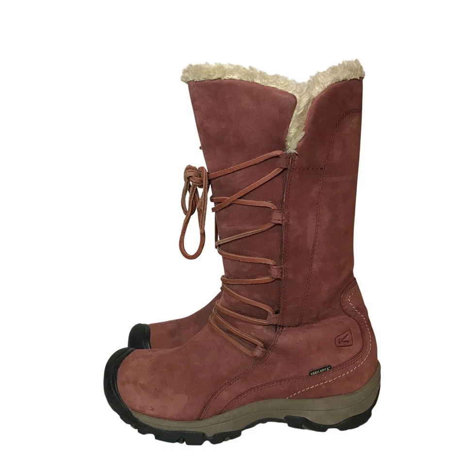 Bota de mujer Keen Brighton aislada seca impermeable forrada de piel roja 8,5/39 Foto 4 de 4